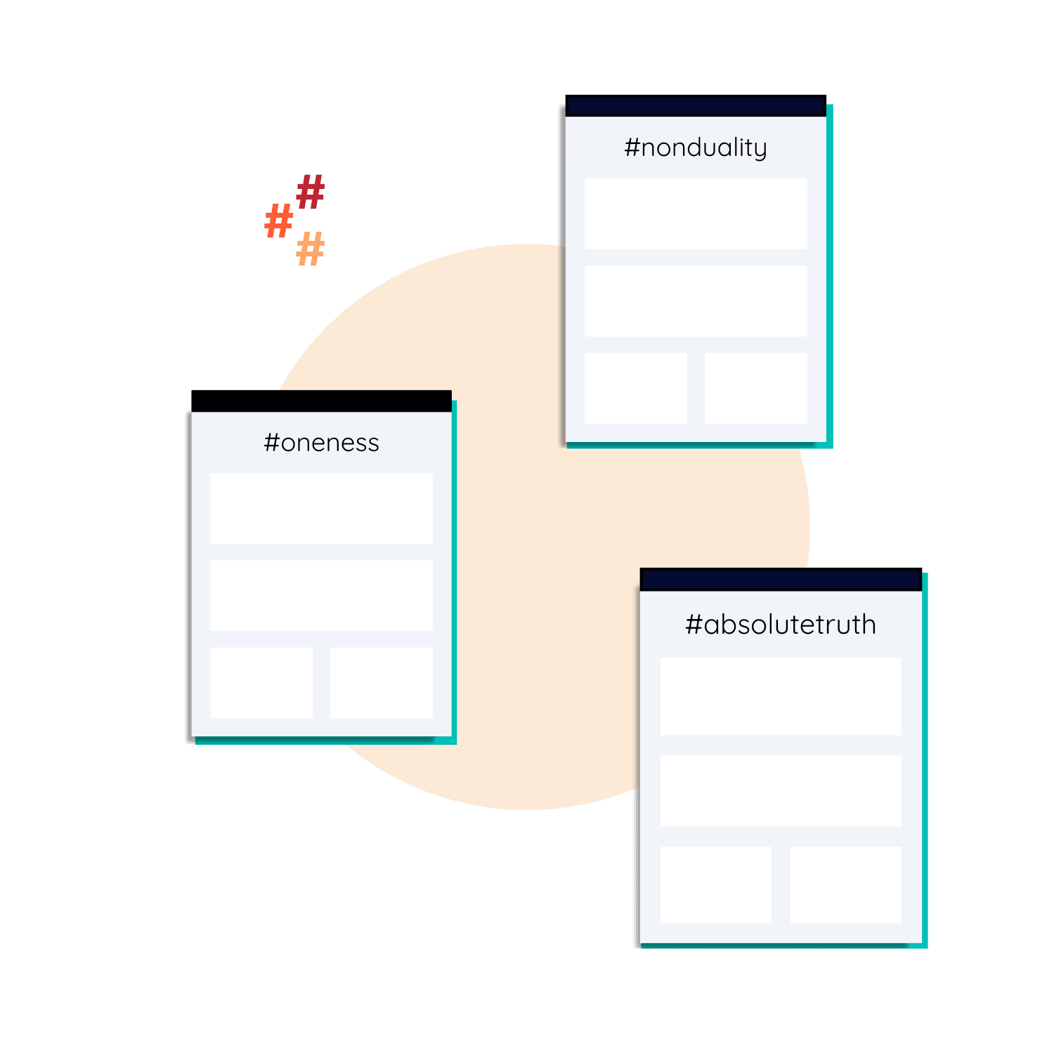 Example hashtag landing pages